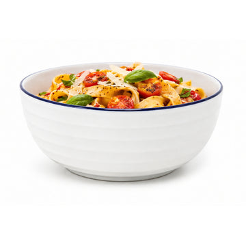 White Stoneware Bowl 15cm Cereal Soup Salad Microwave Safe