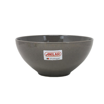 24cm Large Ceramic Grey Salad Bowl