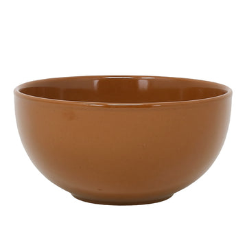 15.5cm Brown Ceramic Salad Bowl
