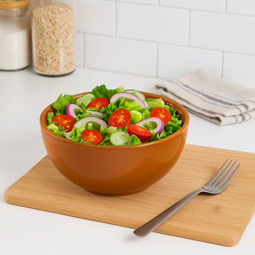 6Pcs 15.5cm Brown Ceramic Salad Bowl
