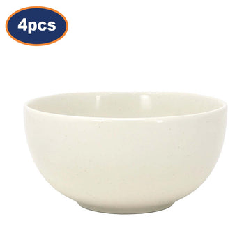 4Pcs 15.5cm Cream Ceramic Salad Bowl