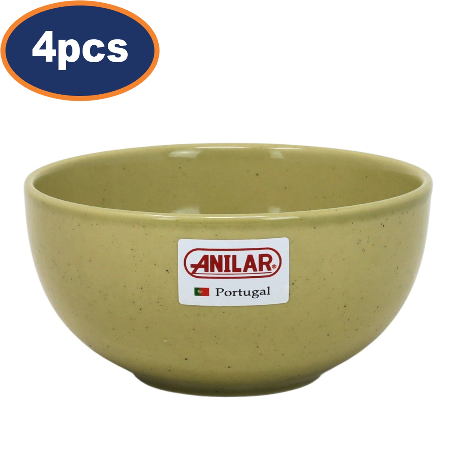 4Pcs 15.5cm Green Ceramic Salad Bowl
