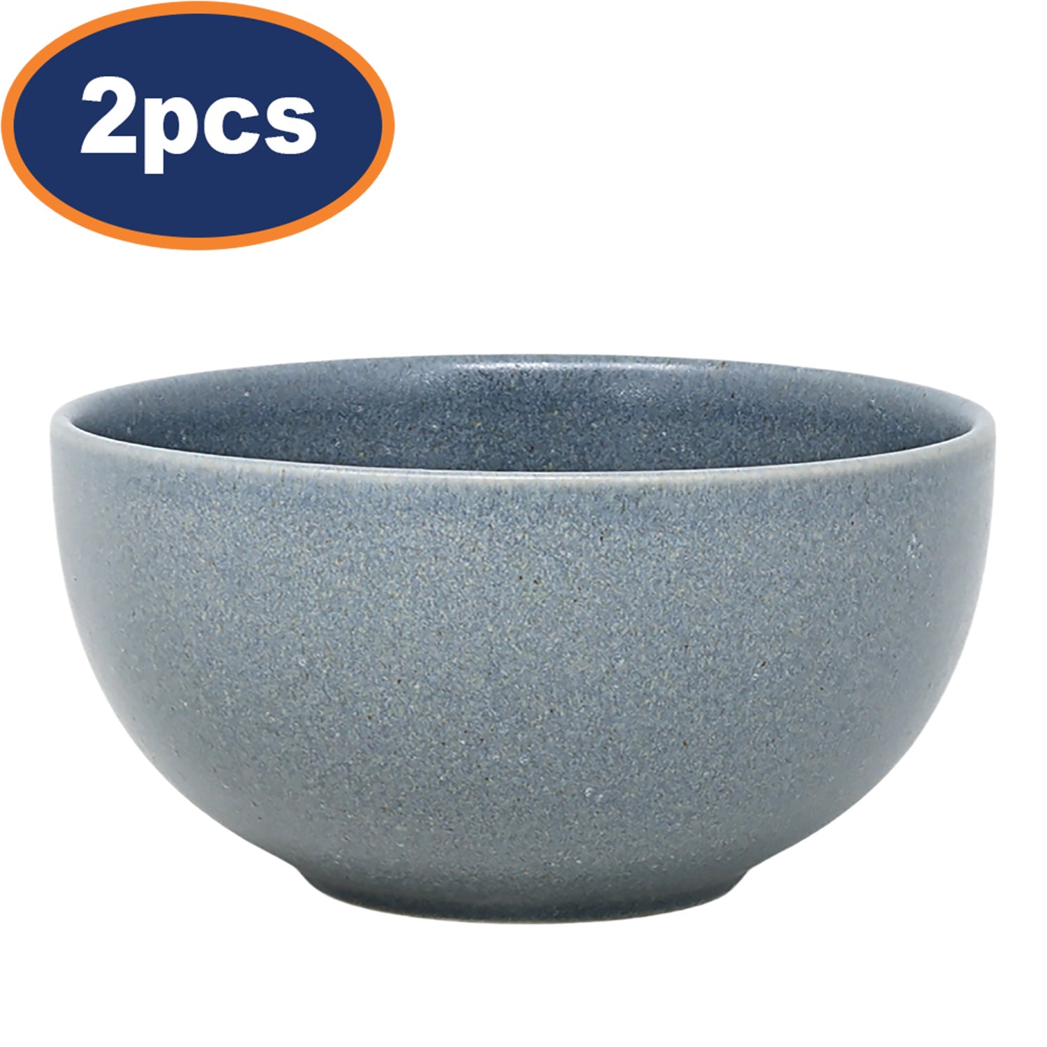 2Pcs 15.5cm Blue Ceramic Salad Bowl