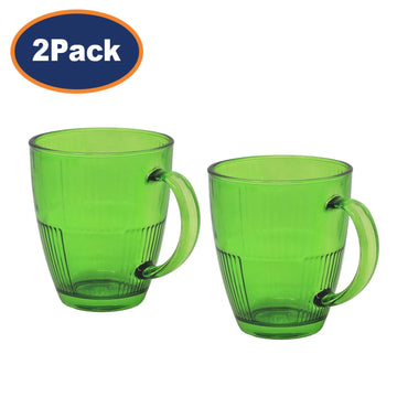 4pcs Green Cups Clear Drinking Glasses