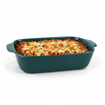 Teal Ceramic Oven Baking Dish with Handles
