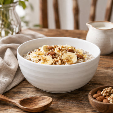 15cm White Stoneware Round Soup Cereal Bowl