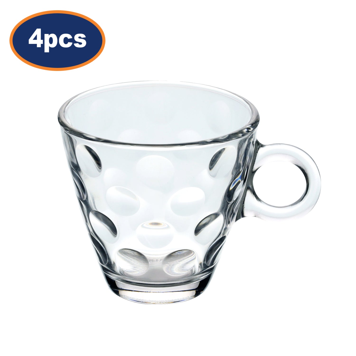 4Pcs 220ml Tempered Glass Cappuccino Cup