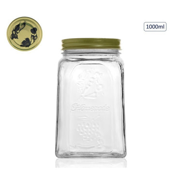 1000ml with Screw Glass Storage Jar