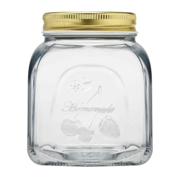4Pcs 500ml with Screw Lid Glass Storage Jar