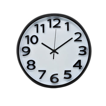 30cm White Round Plastic Wall Clock