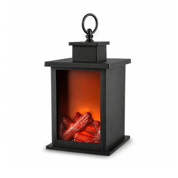 4 LED Realistic Flame Effect Light 23cm Fireplace Lantern