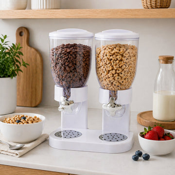 3.5L Each White Double Cereal Dispenser