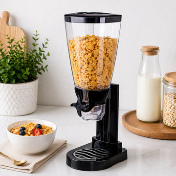 3.5L Kitchen Food Storage Black Cereal Dispenser