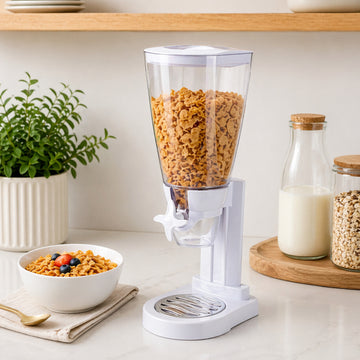 3.5L Kitchen Food Storage White Cereal Dispenser