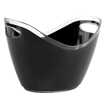 6Pcs 2.8L Black Ice Bucket with Handles