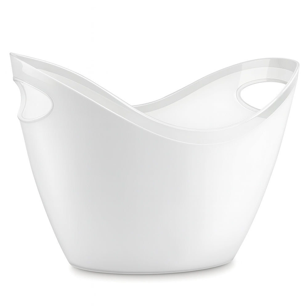 2.8L White Ice Bucket with Handles