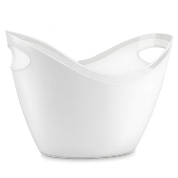 6Pcs 2.8L White Ice Bucket with Handles