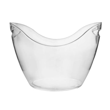 4Pcs 2.8L Clear Ice Bucket with Handles