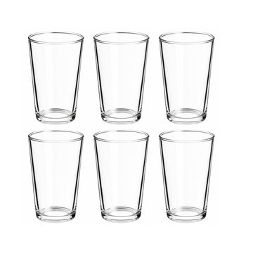 6Pcs  Clear Glass 215ml Drinking Glasses Tumblers Set