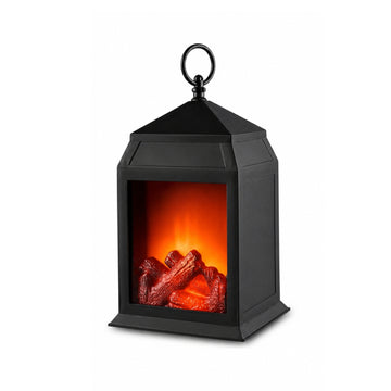 4 LED Flickering Flame Effect Fireplace Lantern
