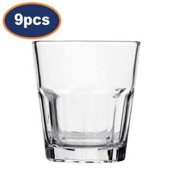 3-Pack Octo Set of 3 270ml Fluted Glass Tumbler