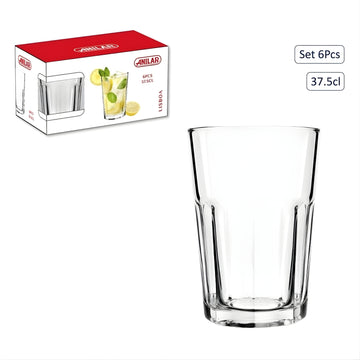 6Pcs Clear 350ml Drinking Glass