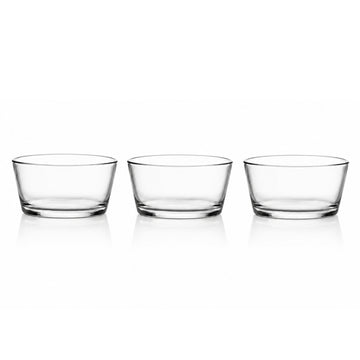 3Pcs Clear 11cm Glass Bowl Set