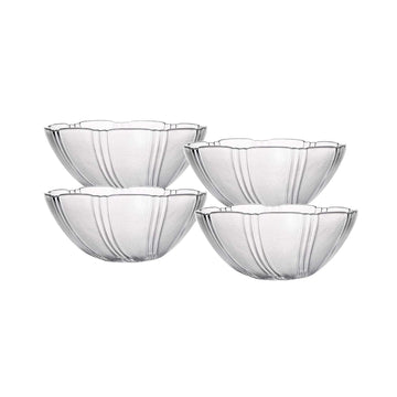 8Pcs 12cm Clear Glass Salad Bowl Set