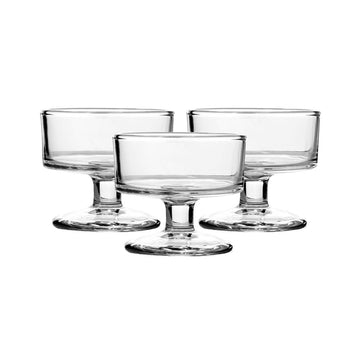 3Pcs 120ml Clear Glass Ice Cream Cups Set
