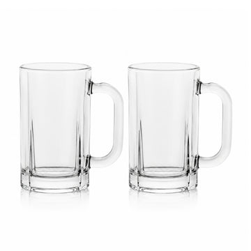 365ml Clear Glass Mug Set of 2