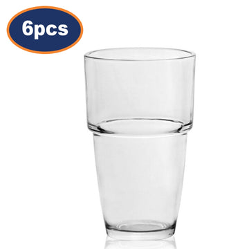6Pcs 350ml Clear Glass Tumblers Set