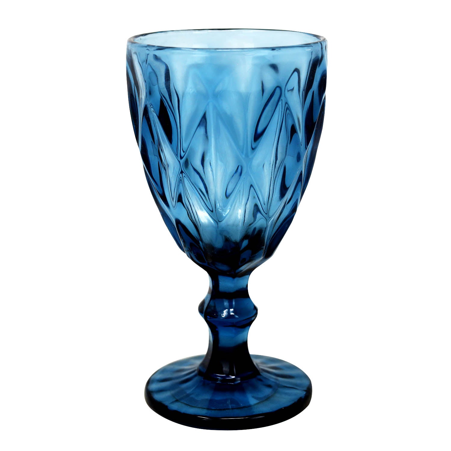 300ml Blue Chalice Style Wine Glass