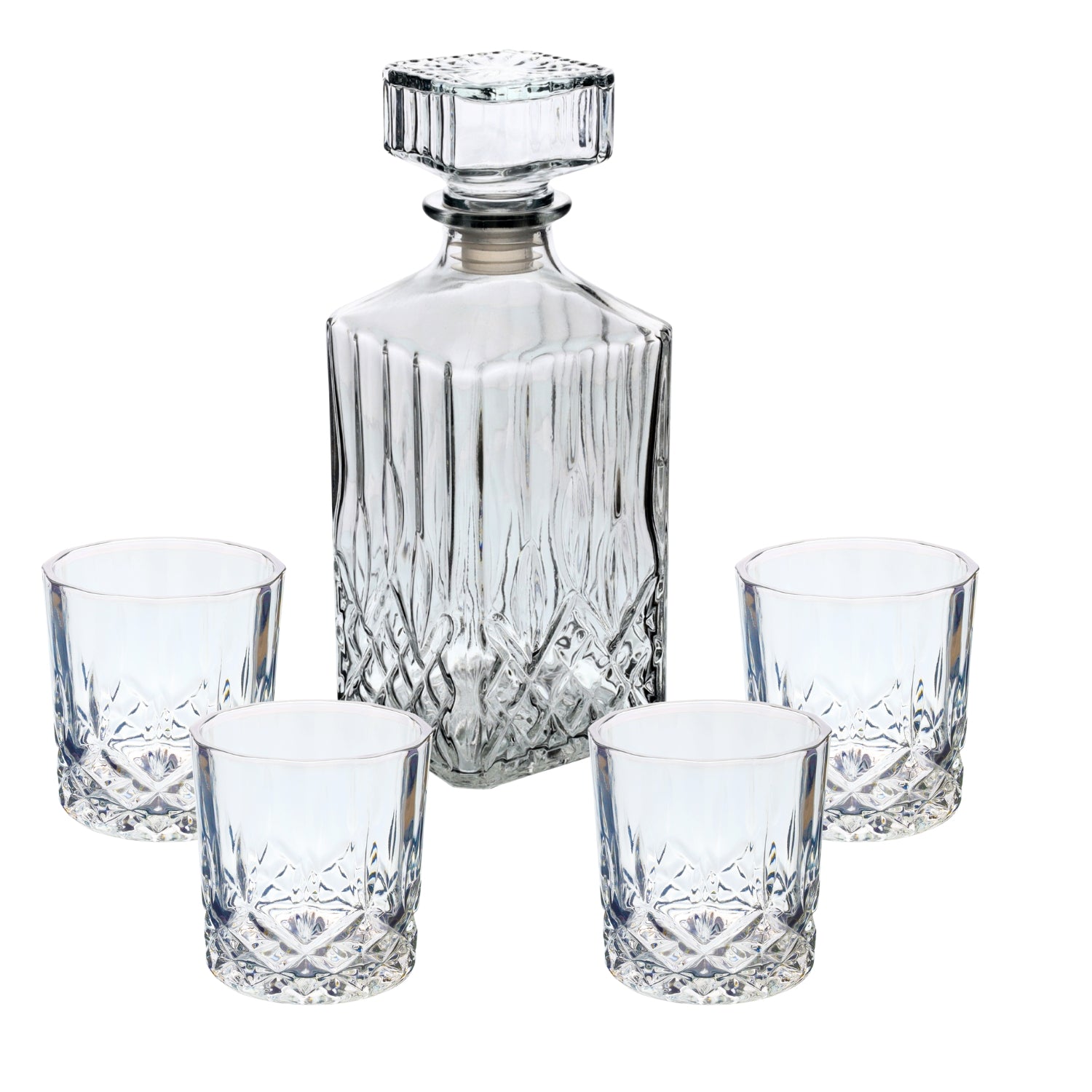 900ml Decanter  & 4Pcs 300ml Glass Set