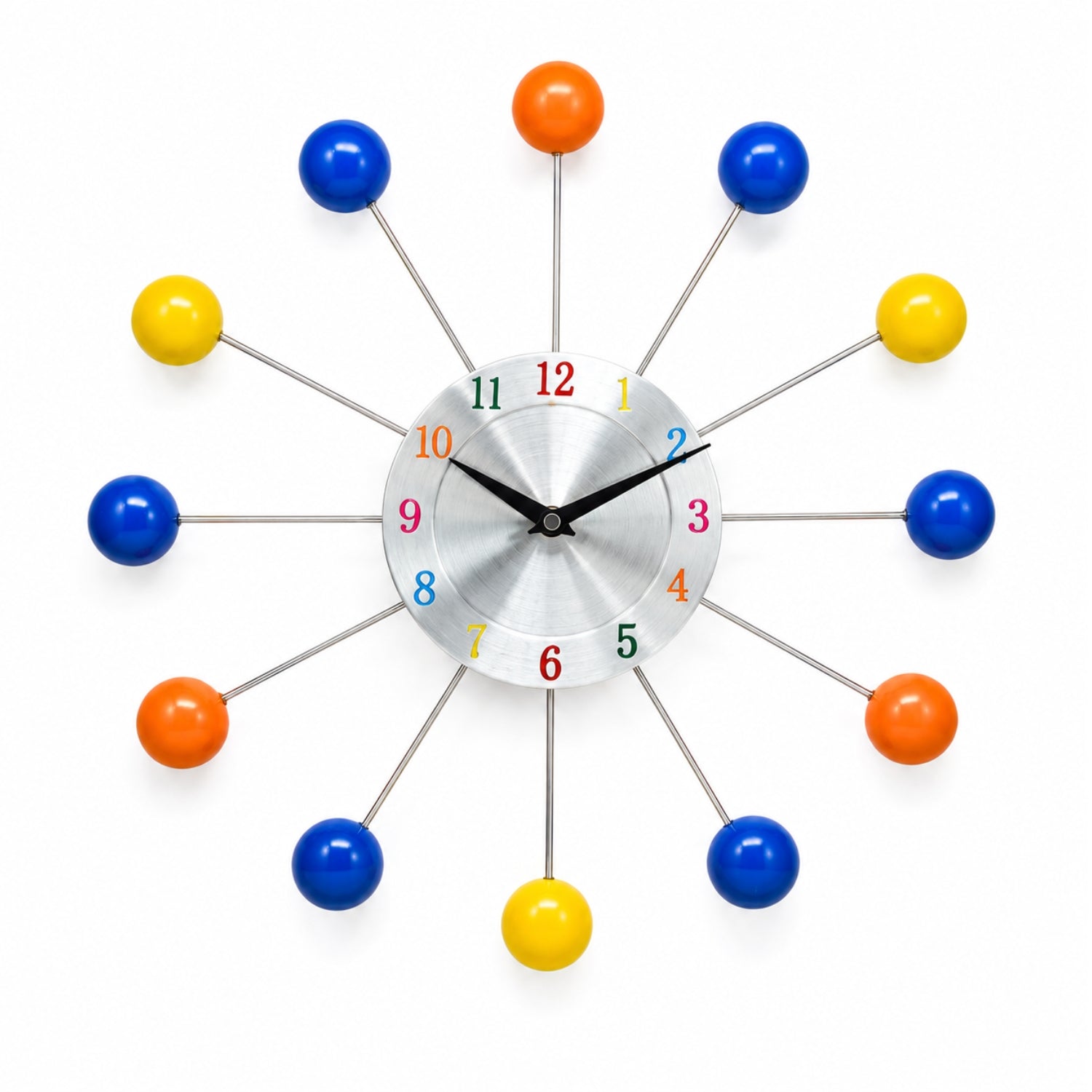 38cm Modern Colourful Ball Design Wall Clock - Quartz Home Office Decor