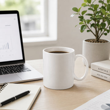 300ml Classic White Ceramic Mug