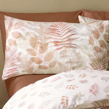 Catherine Lansfield Autumn Leaves Duvet Cover Set, King, Natural