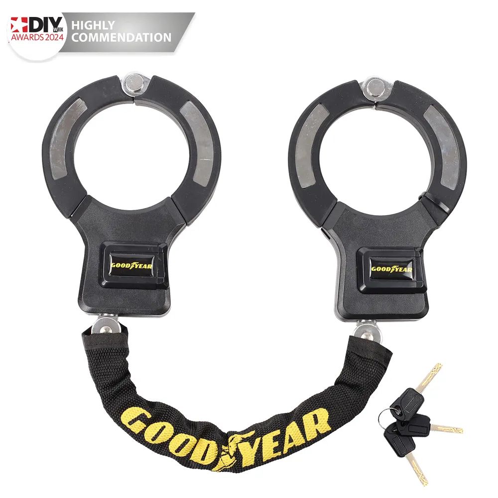 Goodyear Hardened Steel Silicone Coated Handcuff Design Anti-Theft Lock