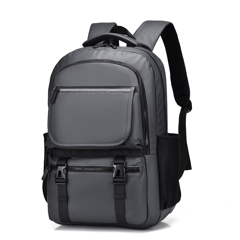 Grey Laptop Backpack Water Resistant Travel Work School Rucksack