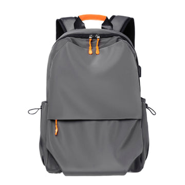 Grey Multipocket Laptop Backpack Water Resistant Travel Work Rucksack