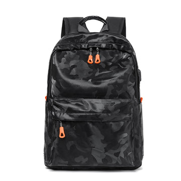 Black Camouflage Laptop Backpack Multipocket Travel Work School Rucksack