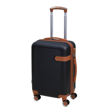 20" Travel Suitcase Vienna Black Expandable ABS Luggage