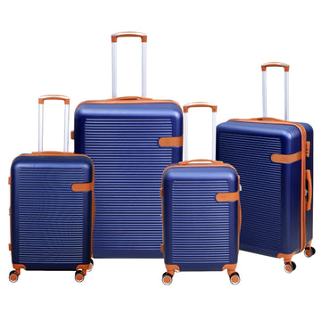 4Pcs Vienna Blue Expandable Luggage Travel Suitcase
