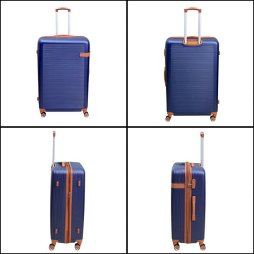 28" Travel Suitcase Vienna Blue Expandable ABS Luggage