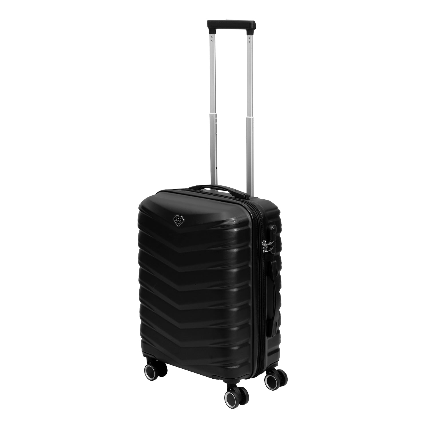 20" Travel Suitcase Denver Black Expandable ABS Luggage