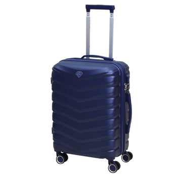 20" Travel Suitcase Denver Blue Expandable ABS Luggage
