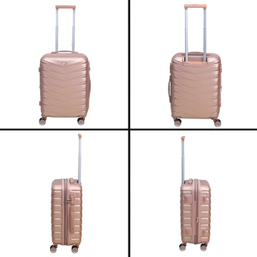 20" Travel Suitcase Denver Rose Gold Expandable ABS Luggage