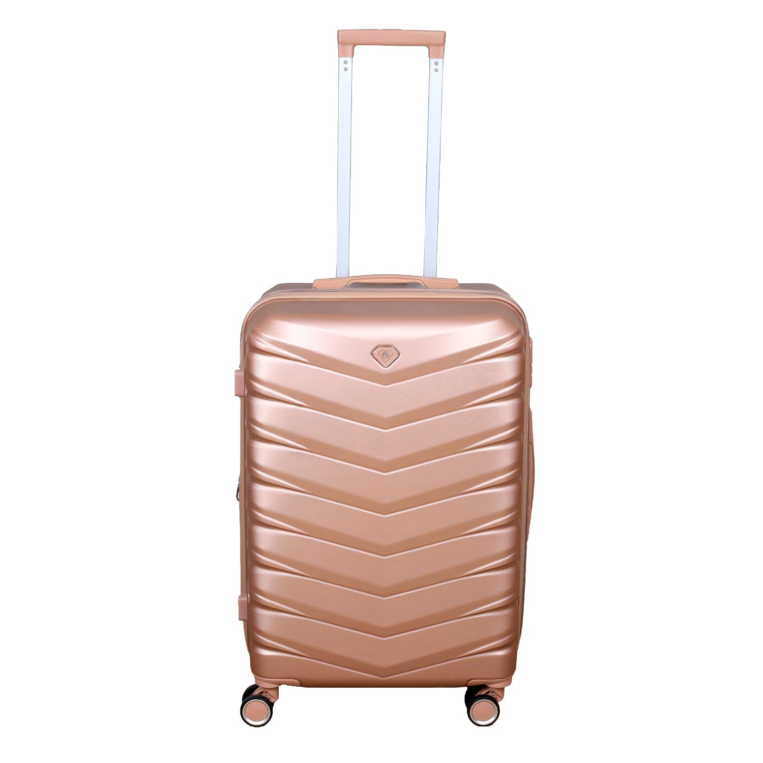 24" Travel Suitcase Rose Gold Expandable Luggage