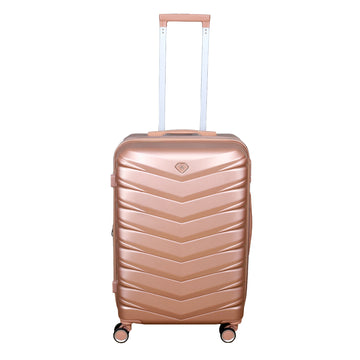 24" Travel Suitcase Rose Gold Expandable Luggage