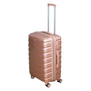 24" Travel Suitcase Rose Gold Expandable Luggage