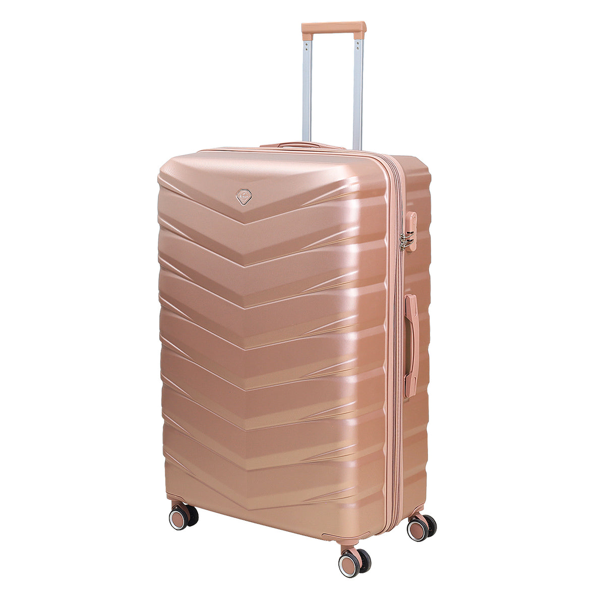 32" Travel Suitcase Denver Rose Gold Expandable ABS Luggage